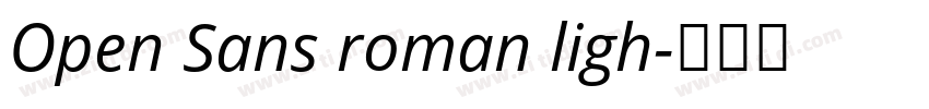 Open Sans roman ligh字体转换